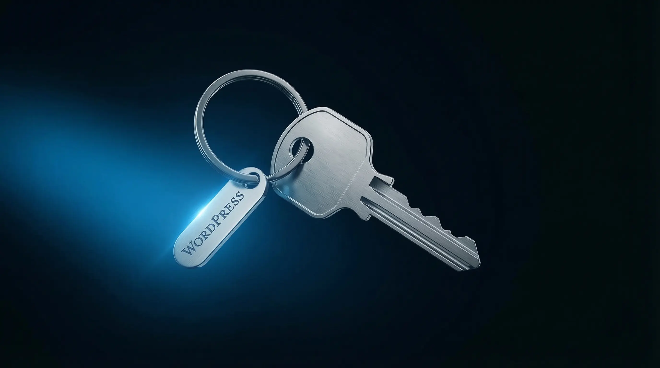 clef métallique pour indiquez qu'avec wordpress on est propriétaire de sont site