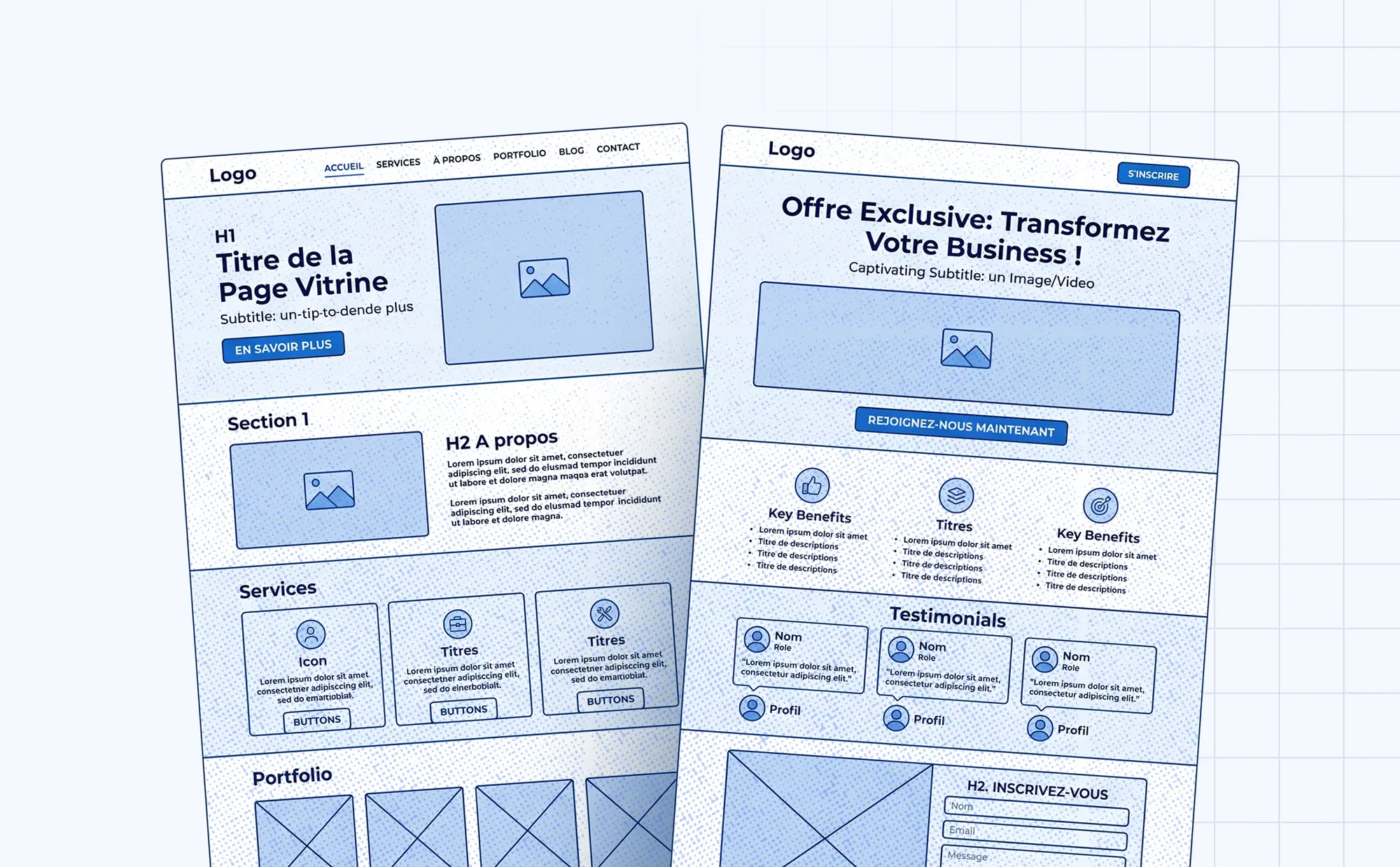 Landing page vs site vitrine